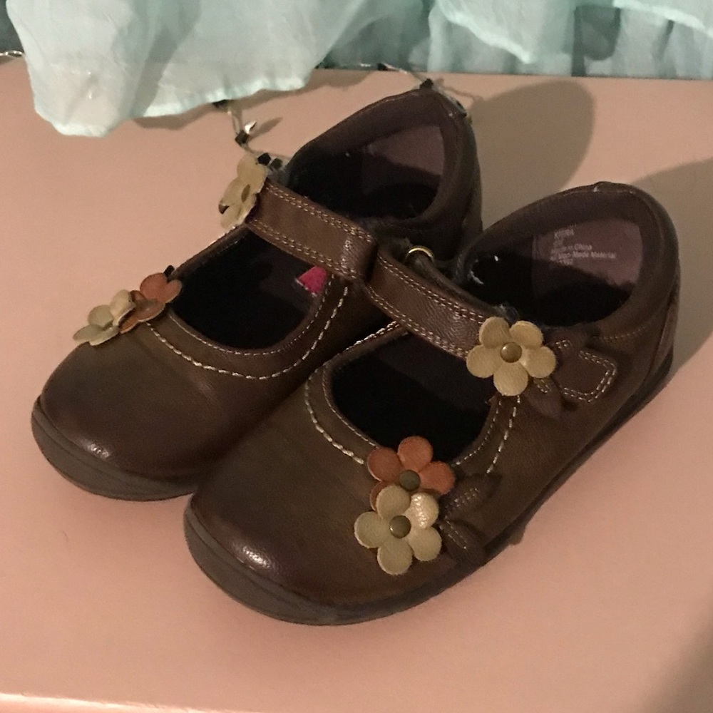 Rachel Shoes brown leather dress shoes toddlers size 9